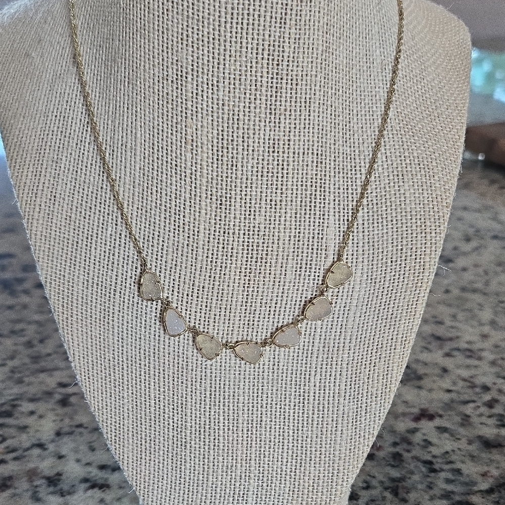 Kendra Scott Susana Gold Irridesent Drusy Necklace